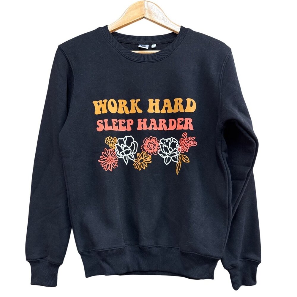 Work Hard Sleep Harder Crewneck Sweatshirt Small